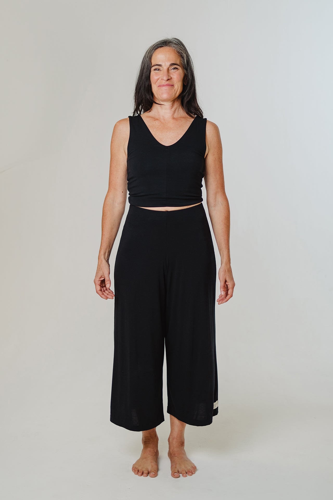 CROPPED WIDE LEG PANTS